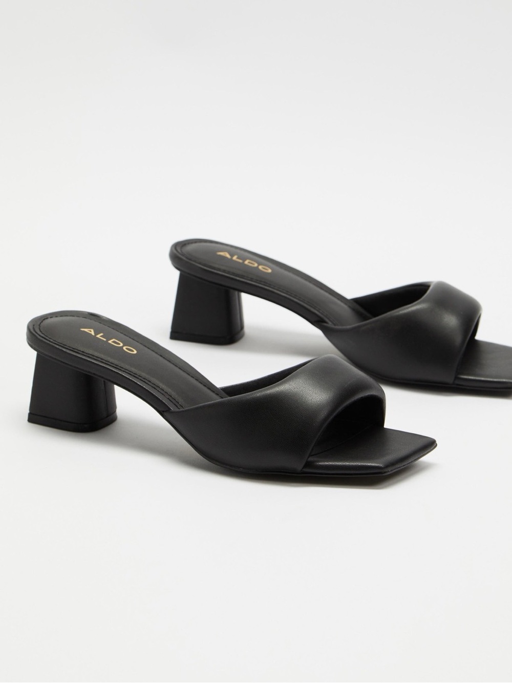 ALDO Similia NWOT Open-Toe Block Heel Slide Mules